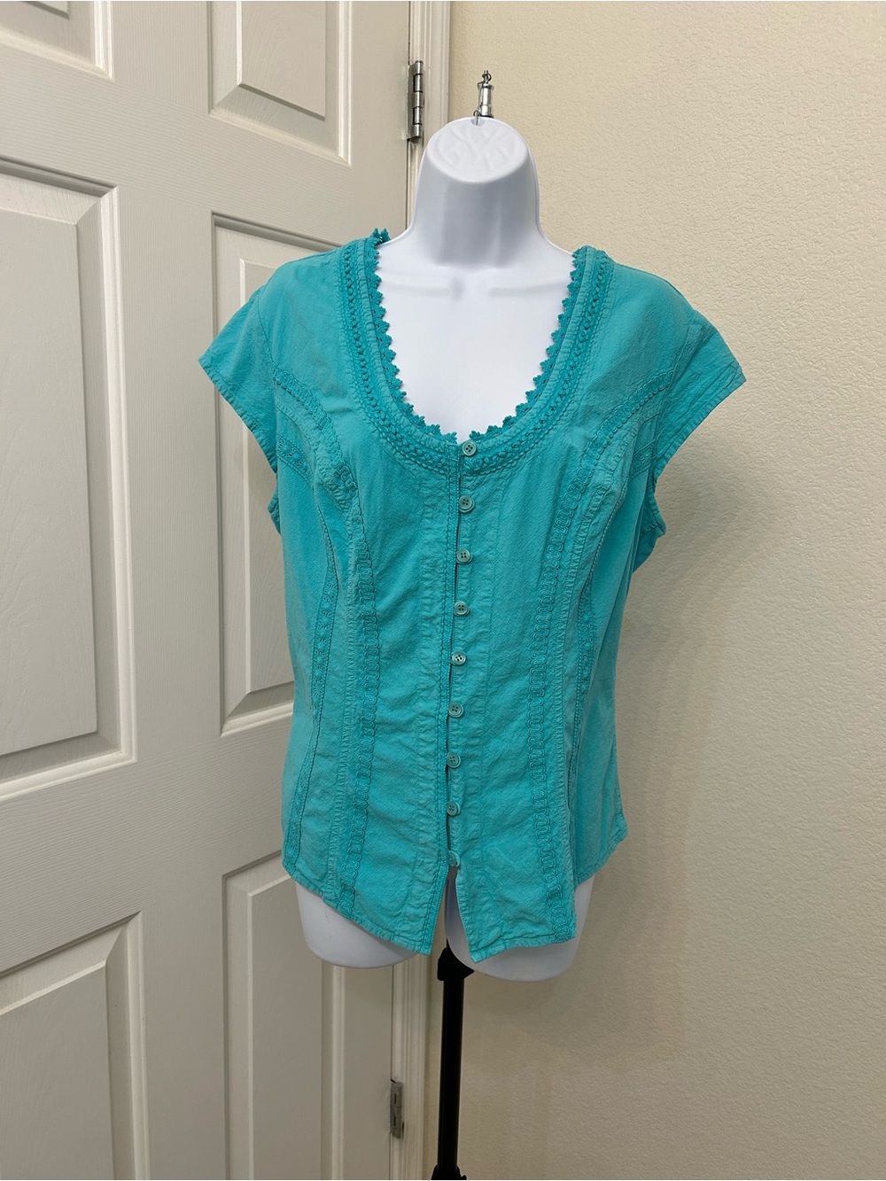 Soft Surroundings Taos Top 100% Cotton Size L